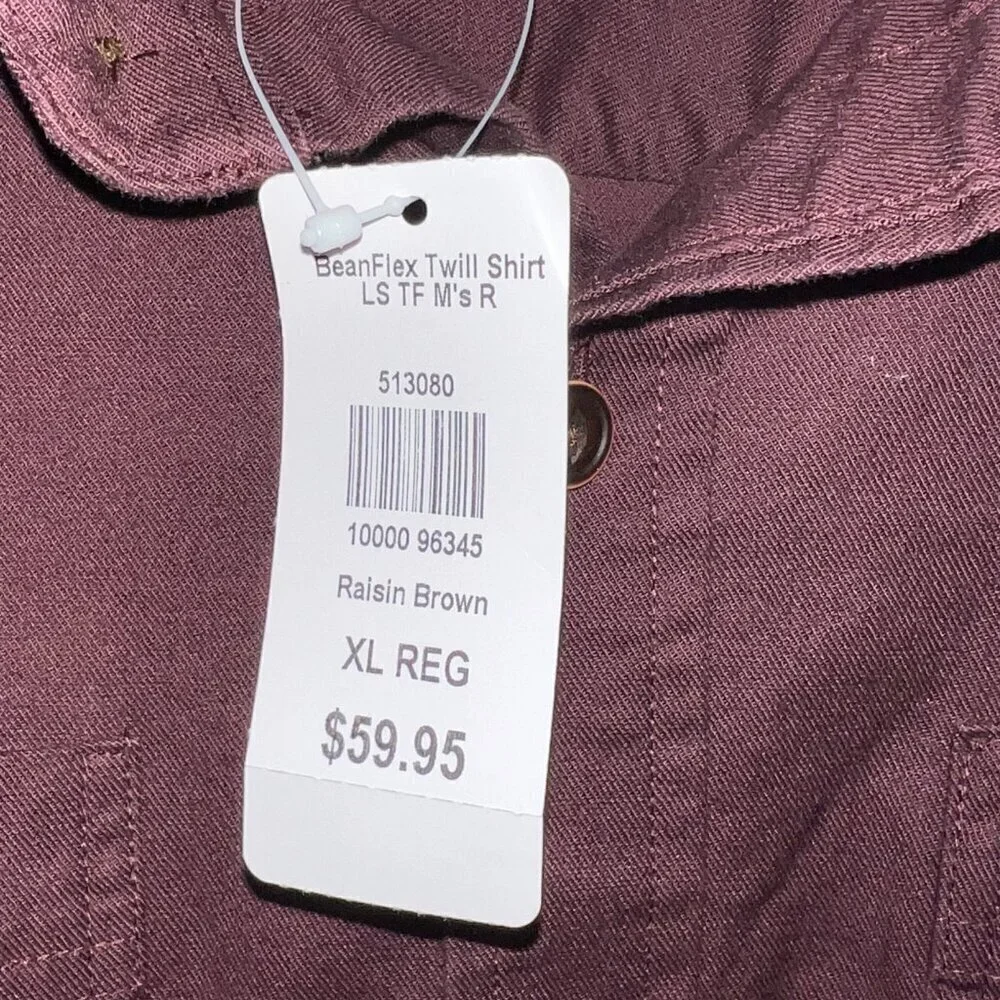 NWT L.L. Bean Men's Bean Flex Twill Long Sleeve Button Down Shirt Size XL-Reg - Picture 3 of 8